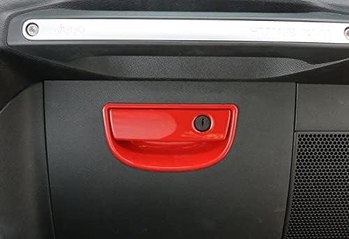 FMtoppeak Iç Aksesuarları Araba Yardımcı Pilot Pozisyon saklama kutusu Kolu ayar kapağı ıle Uyumlu Jeep Wrangler 2007-2017 (Kırmızı)