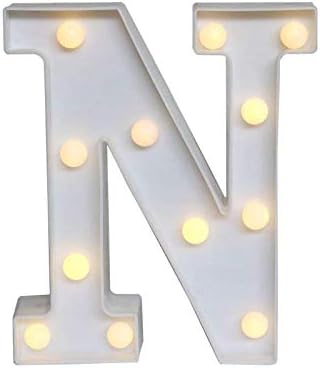 Ogrmar Dekoratif led ışık Up Numarası Mektuplar, beyaz Plastik Marquee Numarası ışıkları Işareti Parti Düğün Dekor Pil Işletilen