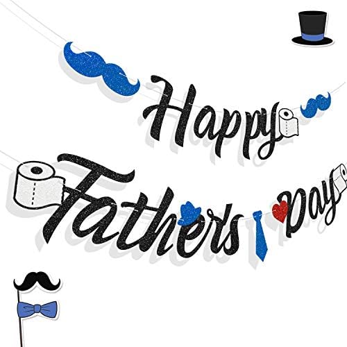 Glitter Komik Mutlu babalar Günü Banner babamın babasının Dedesi Parti Fikirleri Aile fotoğraf kabini Sahne Tuvalet Kağıdı Karantina