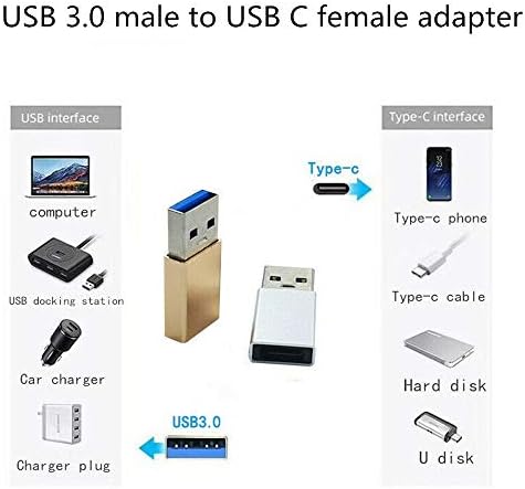 USB C Dişi USB 3.0 Erkek Adaptör, Mini Tip C USB A Şarj Kablosu Adaptörü Samsung S20/S10/S9, Huawei P30/P20 Pro/Mate 20 ve Daha