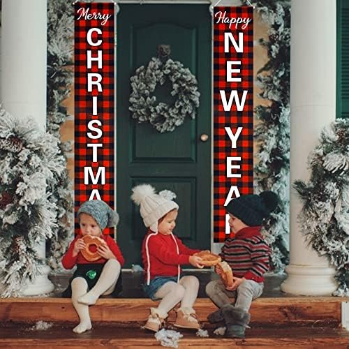 Merry Christmas Banner Süslemeleri, noel Sundurma Işaretleri Mutlu Yeni Yıl Noel asılı dekorlar Ev Duvar Kapalı Açık Frontdoor