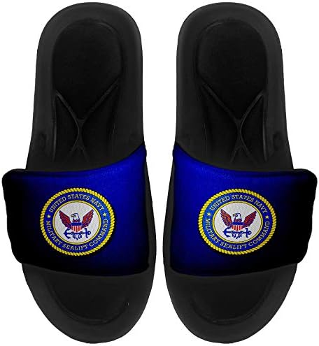 ExpressİtBest Yastıklı Slide-On Sandalet / Erkekler, Kadınlar ve Gençler için Slaytlar-ABD Deniz Kuvvetleri Bakanlığı, Seal