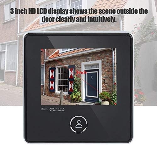 Zopsc Video Kapı Zili Kapı Görüntüleyici Kamera IR Gece Görüş 120° Geniş Açı Fotoğraf Çekmek 3 İnç LCD Monitör Gerçek Zamanlı