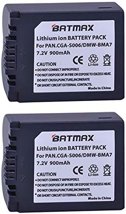 Batmax 2 Paketleri CGA-S006 CGA-S006E Pil + Çift USB Şarj Panasonic Lumix için DMC-FZ7 DMC-FZ8 DMC-FZ18 DMC-FZ28 DMC-FZ30 DMC-FZ35