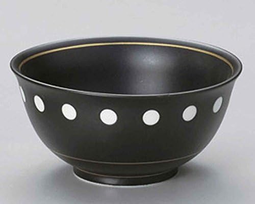 Nokta 7.1 inç 5 Set Ramen-Kase Siyah porselen Japonya'da yapılan