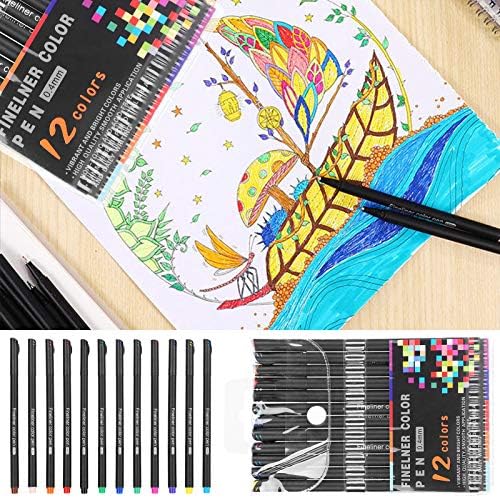 Güzel Nokta Renkli Kalemler, yüksek Mukavemetli Plastik İnce İşaretleyiciler Kalem 0.4 mm Kolay Renk Güzel İpucu İşaretleyiciler