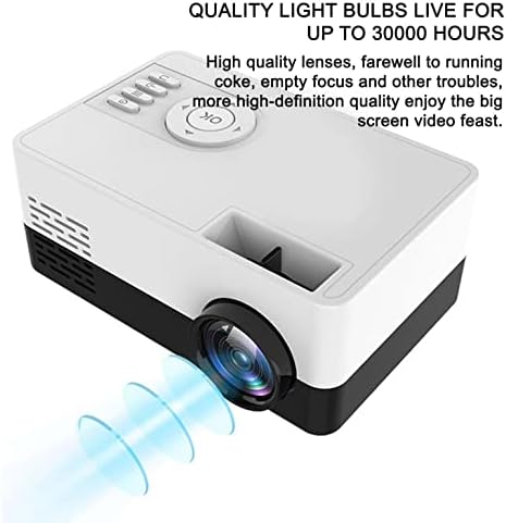 Taşınabilir Mini Film Projektörü, Mini Projektör, Çocuklar için Taşınabilir Pico Tam Renkli LED LCD Video Projektörü, Video TV