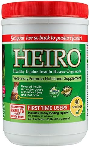 Heiro Sağlıklı At Atı İnsüline Dirençli Kurtarma Organikleri 30, 40, 60, 90 veya 180 Günlük Tedarik