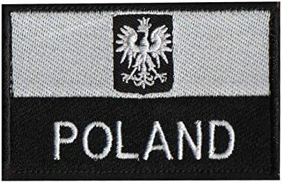 Oyster-Patch Polonya Polis Bayrağı Güvenlik Güçleri Kanca Destek Kırmızı & Siyah Yama (12 Adet)