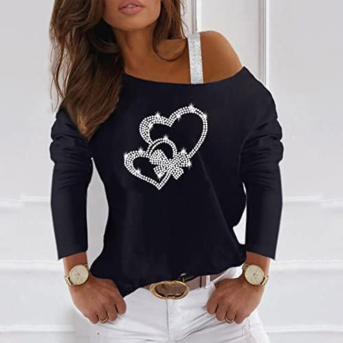 Artı boyutu kadınlar uzun kollu gömlek kazak tişörtü pullu grafik baskı kazak Casual tunikler bluzlar için Tops
