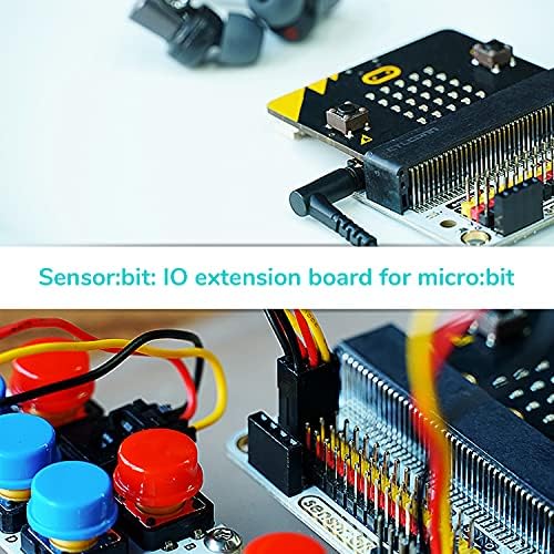ELECFREAKS microbit Sensör: bit 3v Genişletme Kartı 16 GVS Arabirimli Mini Mikro:bit Koparma Kartı Entegre Zil ve Ses Jak Adaptörü