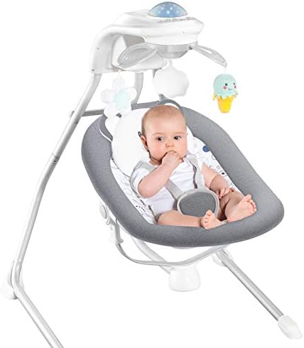 RONBEI Bebek Salıncaklar Bebekler için, Beşik Salıncak, Elektrikli Bebek Salıncak Sandalye ile 4 Salıncak Hızları / Titreşim