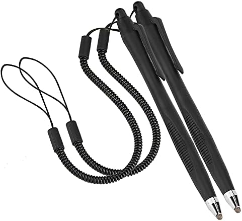 Dokunmatik Ekran kalemi, 2 adet Stylus Kalem Siyah Plastik Çok Fonksiyonlu Duyarlı Teleskopik Kordon ile Dokunmatik Ekran Dijital
