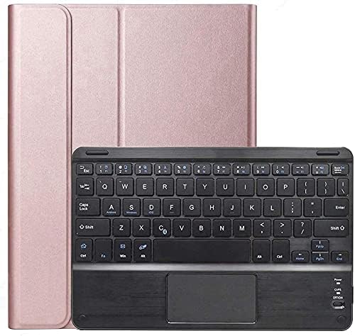 YİU Klavye Kılıf için Galaxy Tab Bir 8.0 İnç 2018( Model SM-T387), Ayrılabilir Kablosuz Klavye Touchpad ile, PU Deri Standı Kapak,