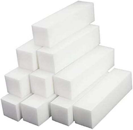 Sünger 20 adet Beyaz Tampon Parlatıcı Zımpara Dosyaları Blok Pedikür Manikür Nail Art Uygulama-Beyaz
