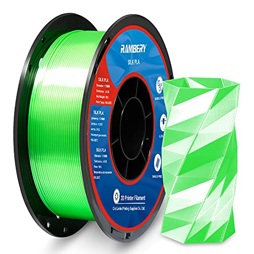 Parlak İpek Yeşil PLA Filament 1 KG 1.75 mm 3D Yazıcı Filament 1 KG (2.2 LBS) Baskı Malzemeleri PLA 3D Yazıcı Malzemesi