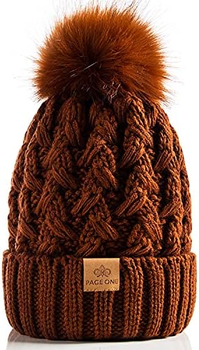 SAYFA BİR kadın kış nervürlü bere çapraz kap tıknaz kablo örgü ponpon yumuşak sıcak şapka