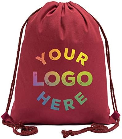 Kişiselleştirilmiş Pamuk İpli Sırt Çantaları, Logonuz burada Özel Cinch Sacks-Pembe CE2725