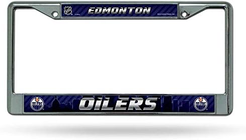 Rico Industries NHL Edmonton Oilers Standart Krom Plaka Çerçevesi, 6 x 12.25-