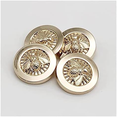 JINYIWJ Düğmeler 10 adet 15/20/25mm Moda Arı Tasarım Metal Düğmeler Giyim DIY Dikiş Malzemeleri ve Aksesuarları için Moda bayan