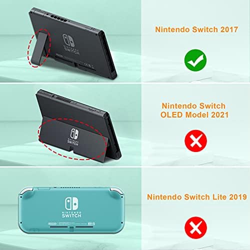 Nintendo Switch ile Uyumlu FİNTİE Silikon Kılıf-Yumuşak [Kaymaz] [Darbeye Dayanıklı] Ergonomik Kavrama Tasarımlı Koruyucu Kapak,