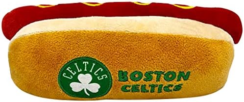 NBA Boston Celtics HOT Dog Peluş Köpek ve KEDİ Squeak Oyuncak-İç Squeaker ve Güzel Basketbol Takımı Adı/Logosu ile Köpekler ve