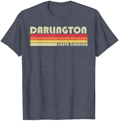DARLİNGTON SC GÜNEY CAROLİNA Komik Şehir Ev Kök Hediye Retro T-Shirt