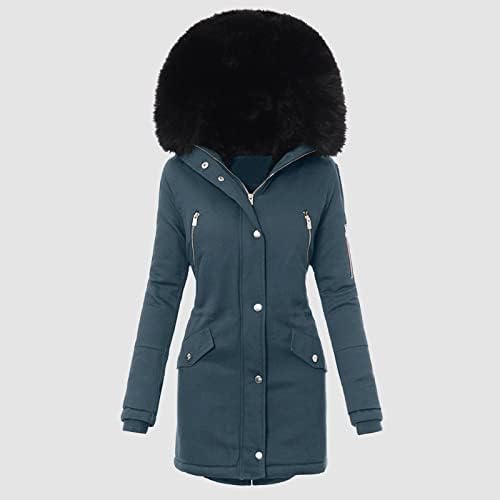 Sayhi Bayan Kalınlaşmak Kapüşonlu Ceket Sıcak Kış Artı Boyutu Dış Giyim Kalınlaşmak Polar Astarlı Parkas Uzun Palto