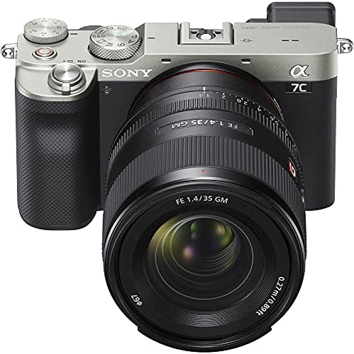 Sony a7C Aynasız Tam Çerçeve Kamera Gövdesi + Sony FE 35mm F1.4 GM G Master Lens SEL35F14GM Gümüş ILCE7C/S Paketi Deco Dişli