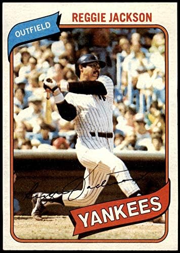 1980 Topps 600 Reggie Jackson New York Yankees (Beyzbol Kartı) NM + Yankees