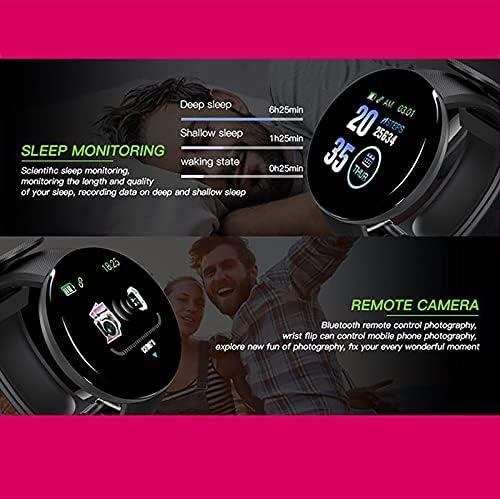 erkekler için hhscute Akıllı Saatler, Android için Akıllı Saat 1.44 inç Ekran Push Mesajı Spor Uyku Tracker (Mavi)