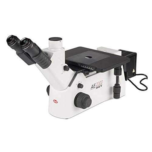 Motic 1100103800171BD AE2000 Trinoküler Ters Metalurjik Mikroskop, 100 W, BD