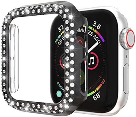 Greaciary Sparkle Apple Watch 40mm ile Uyumlu, iWatch ile Uyumlu Yüz Bling Kristal Elmas Plaka Kapak Koruyucu Çerçeve için Apple