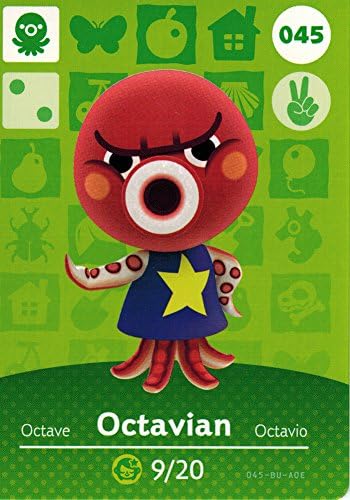 Animal Crossing Mutlu Ev Tasarımcısı Amiibo Kartı Octavian 045/100