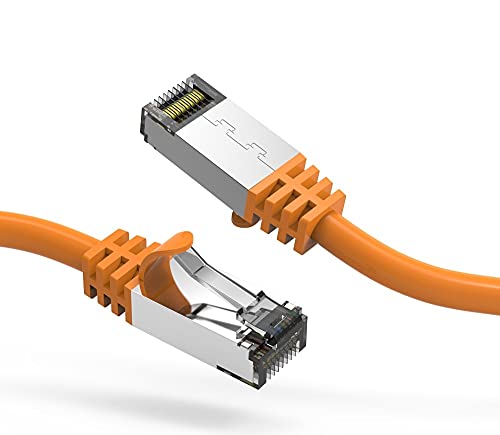 3ft (0.9 M) Kedi.8 S/FTP Ethernet Ağ Kablosu 26AWG 3 Feet (0.9 Metre) Gigabit LAN Ağ Kablosu RJ45 Yüksek Hızlı Yama Kablosu,