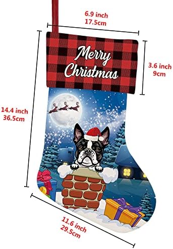 MALİHONG 1 Paket Özel Ad Noel Stocking ile Sevimli Köpek Goldendoodle Baca Santa Hediyeler Paketi için Noel Partisi Tatil Dekorasyon