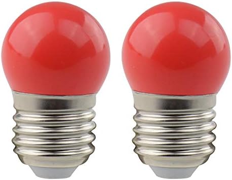 Candex Kırmızı S11 LED 10W Eşdeğer 1W Ampul, E26 Standart Orta Taban, Kısılabilir Değil (2 Paket)