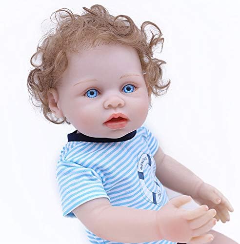 OTARDDOLL Reborn Bebek 45 cm Erkek Bebek Gerçekçi Simülasyon El Boyalı Güzel Oyuncak Hediye Toplama Bebek, Tam Vücut Silikon,